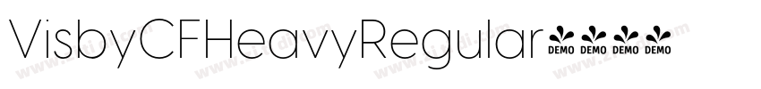 VisbyCFHeavyRegular字体转换