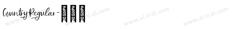 CountryRegular字体转换 CountryRegular字体转换