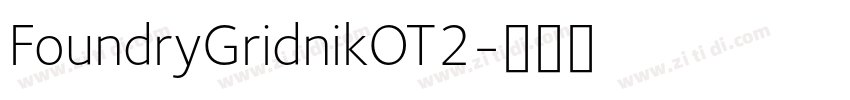 FoundryGridnikOT2字体转换 FoundryGridnikOT2字体转换