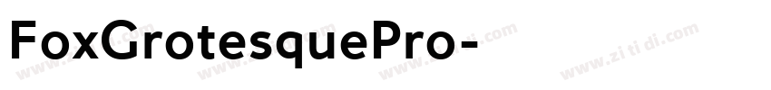 FoxGrotesquePro字体转换
