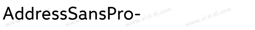 AddressSansPro字体转换