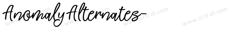 AnomalyAlternates字体转换