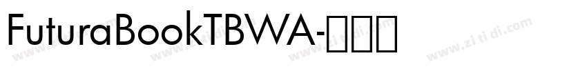 FuturaBookTBWA字体转换