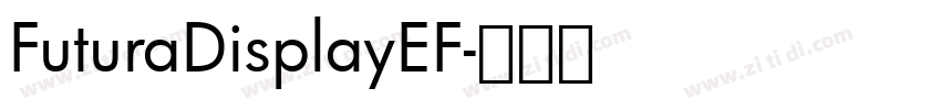 FuturaDisplayEF字体转换