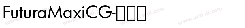 FuturaMaxiCG字体转换