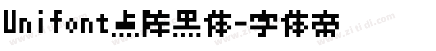 Unifont点阵黑体字体转换