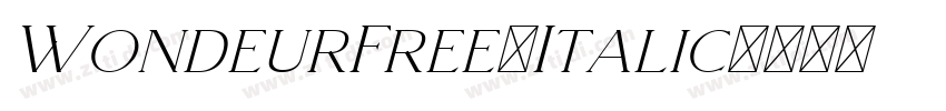 WondeurFree-Italic字体转换