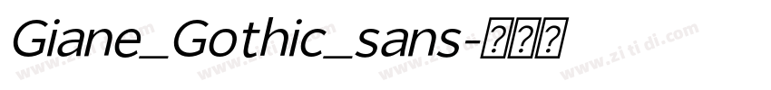 Giane_Gothic_sans字体转换