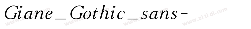 Giane_Gothic_sans字体转换