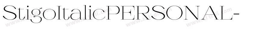 StigoItalicPERSONAL字体转换