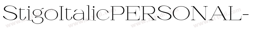 StigoItalicPERSONAL字体转换