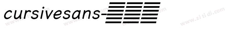 cursivesans字体转换