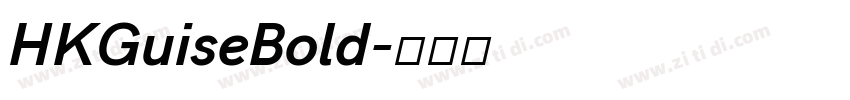 HKGuiseBold字体转换