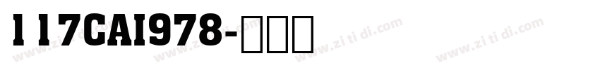 117CAI978字体转换