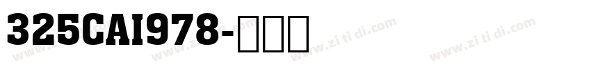 325CAI978字体转换