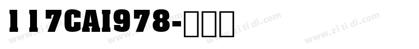 117CAI978字体转换
