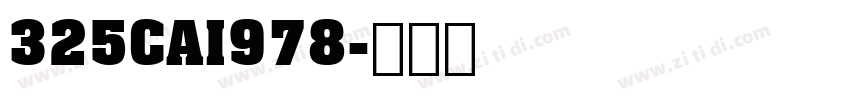 325CAI978字体转换
