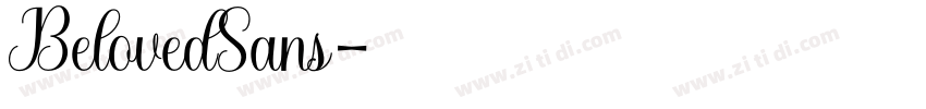 BelovedSans字体转换
