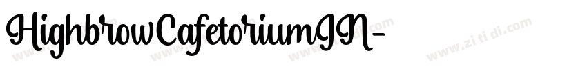 HighbrowCafetoriumJN字体转换