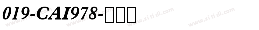 019-CAI978字体转换