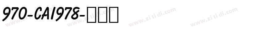 970-CAI978字体转换