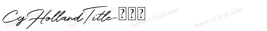 CgHollandTitle字体转换