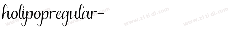 holipopregular字体转换