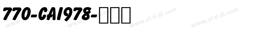 770-CAI978字体转换
