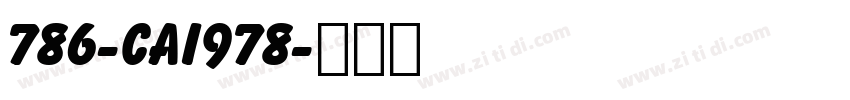 786-CAI978字体转换