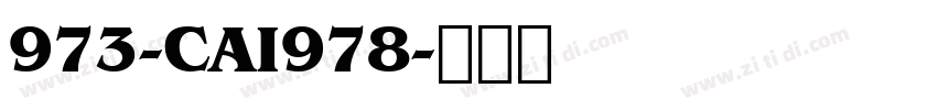 973-CAI978字体转换
