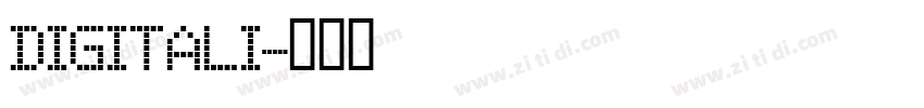 DigitalI字体转换