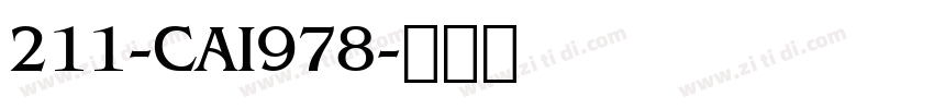 211-CAI978字体转换