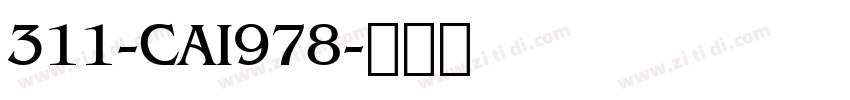 311-CAI978字体转换