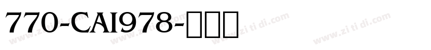 770-CAI978字体转换