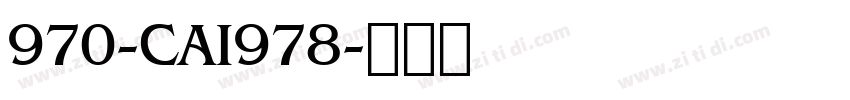 970-CAI978字体转换