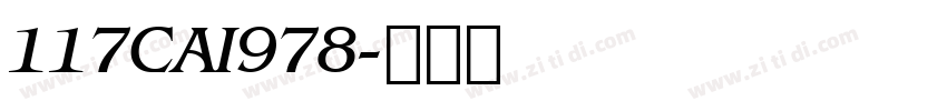 117CAI978字体转换
