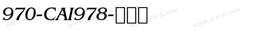 970-CAI978字体转换