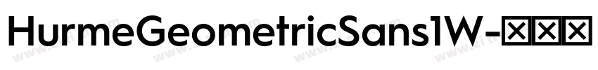 HurmeGeometricSans1W字体转换
