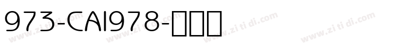973-CAI978字体转换