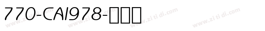 770-CAI978字体转换