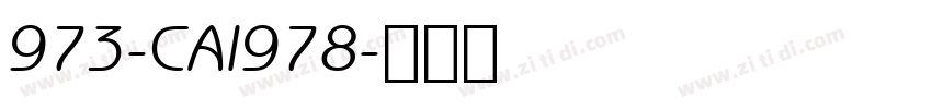 973-CAI978字体转换