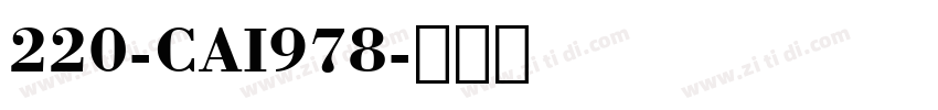 220-CAI978字体转换