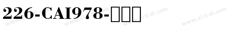 226-CAI978字体转换
