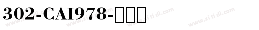 302-CAI978字体转换