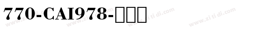 770-CAI978字体转换
