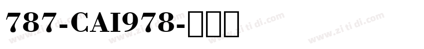 787-CAI978字体转换