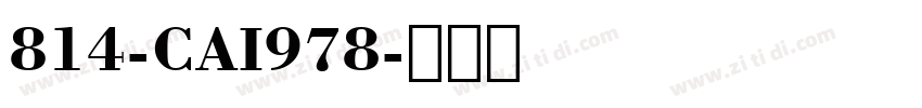 814-CAI978字体转换