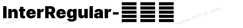 InterReguIar字体转换