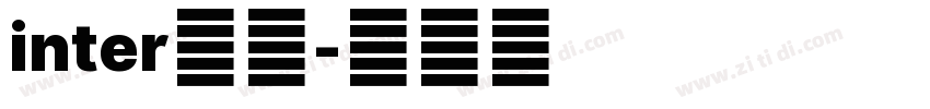 inter系列字体转换