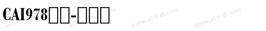 CAI978系列字体转换